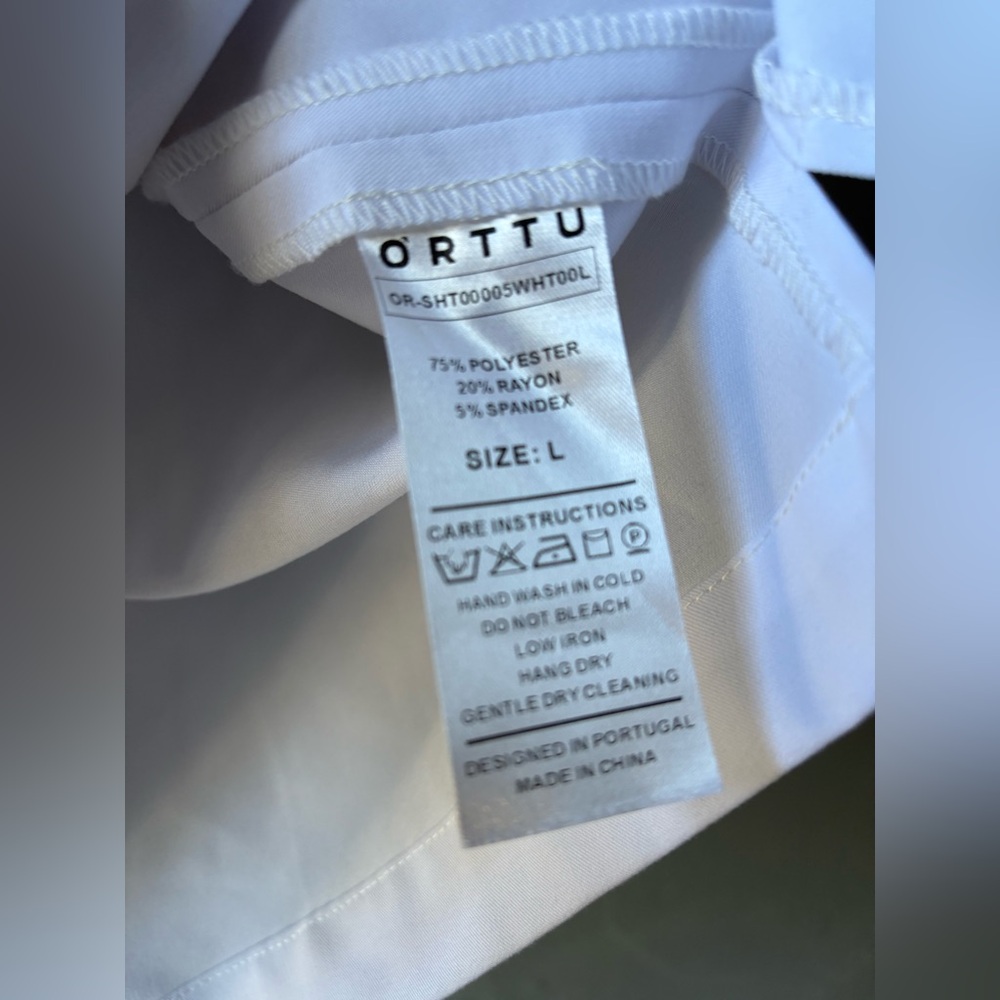 Orttu White Shirt - Size L - Picture 5 of 6